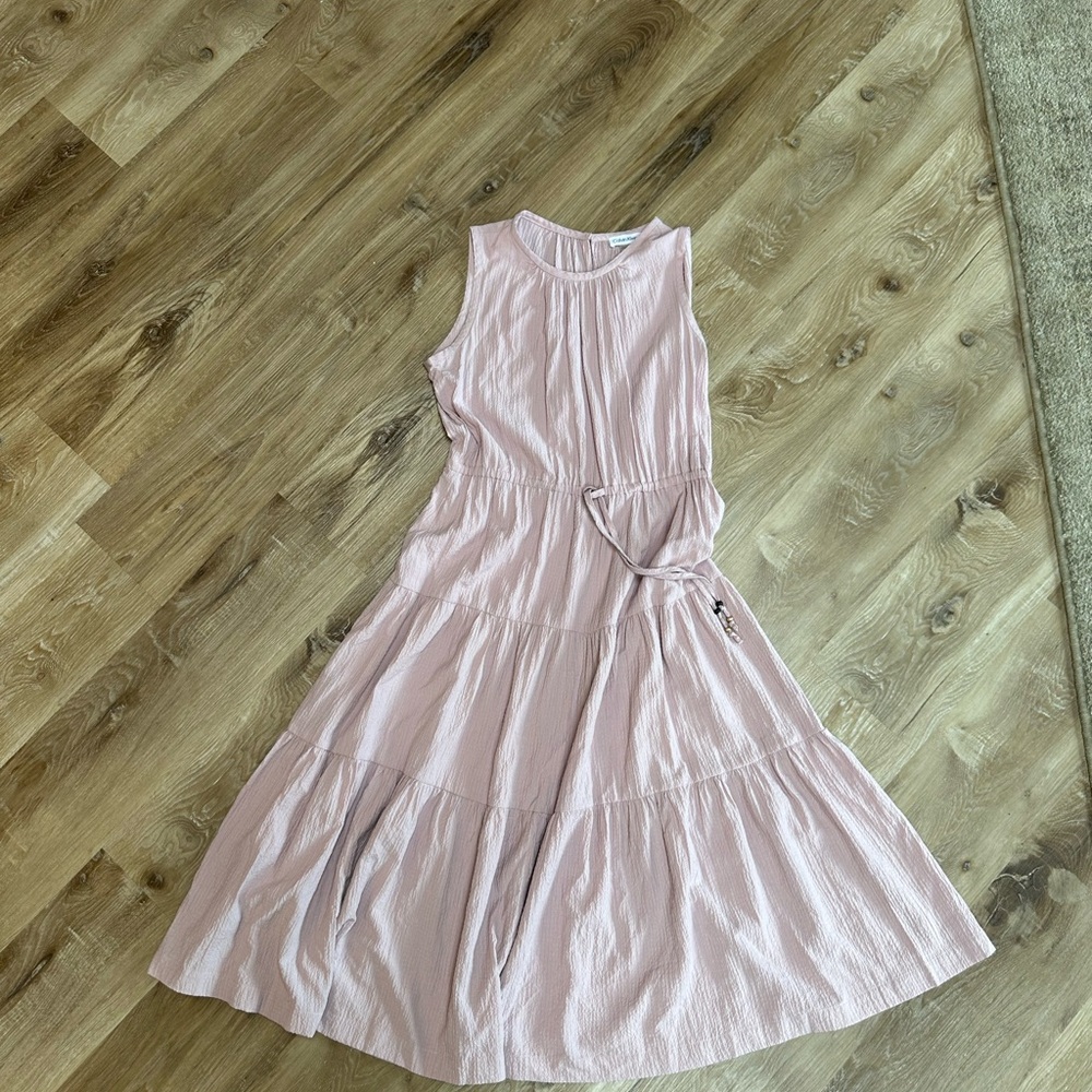 Calvin Klein Blush Pink Textured Scoop Neck Top